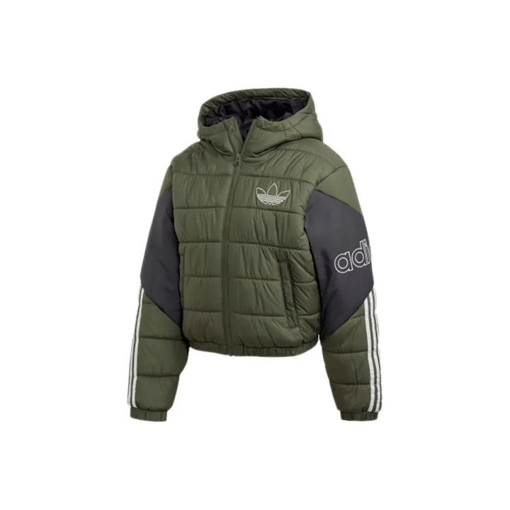 adidas originals Базовый зеленый женские объемные куртки (пуфы)