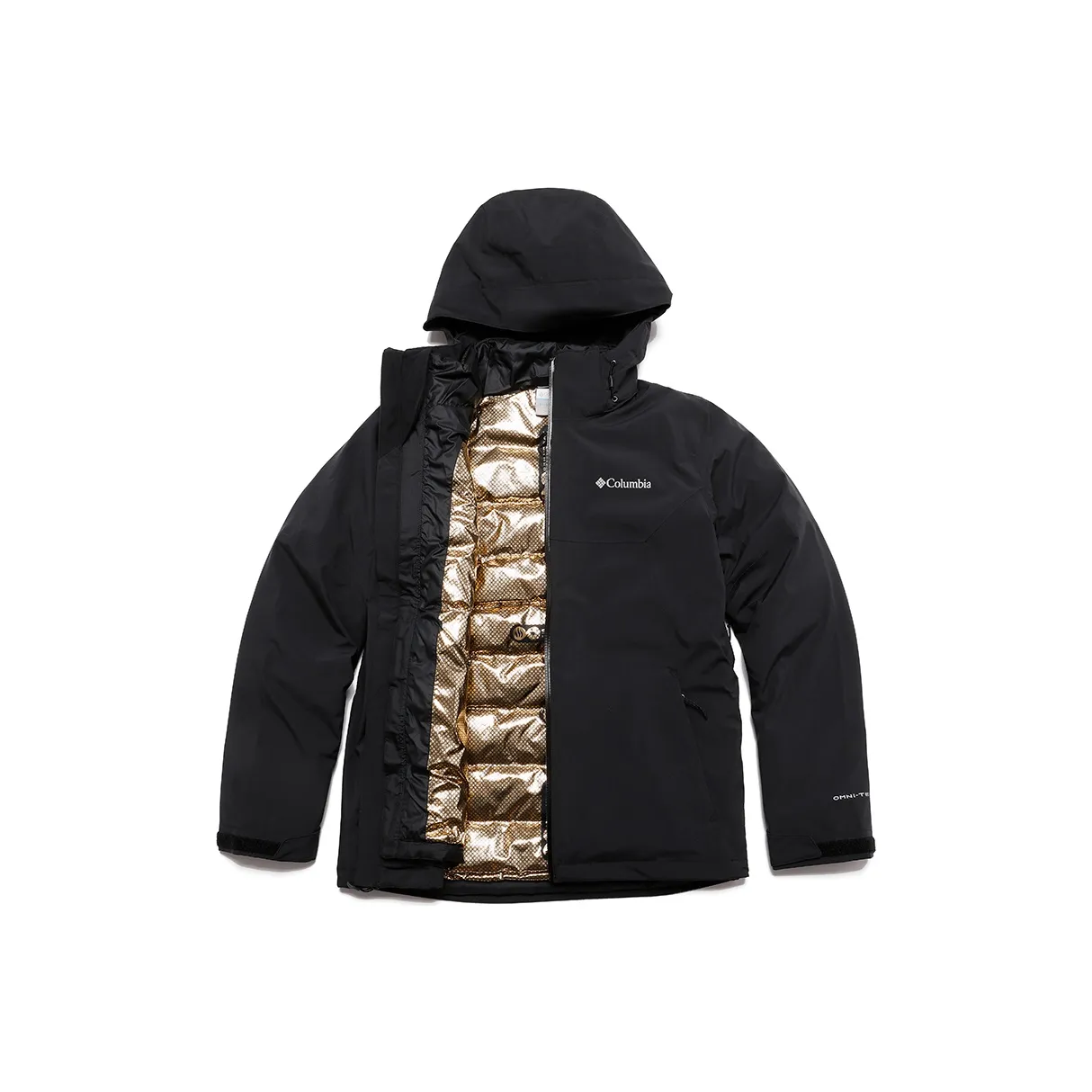 Columbia Outdoor Hiking Waterproof And Windproof To Keep Warm Windbreaker Czarny Men's Black