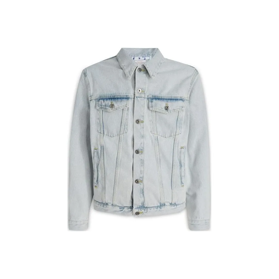 OFF WHITE Denim Jacket Men's Light Blue