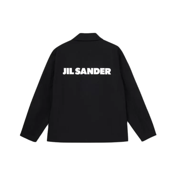 JIL SANDER Logo Printed Long Sleeved Jacket