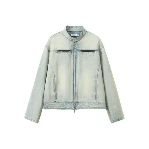 KREATE DENIM серия с процессом стирки Грязно-желтый деним унисекс джинсовые куртки