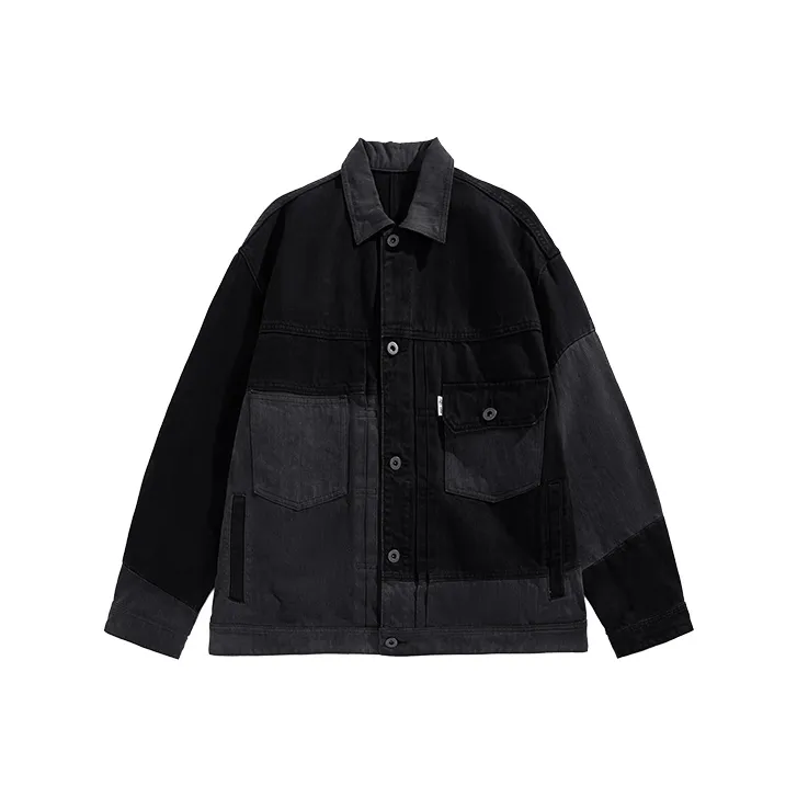 PEACEBIRD MEN Denim Jacket Unisex Black