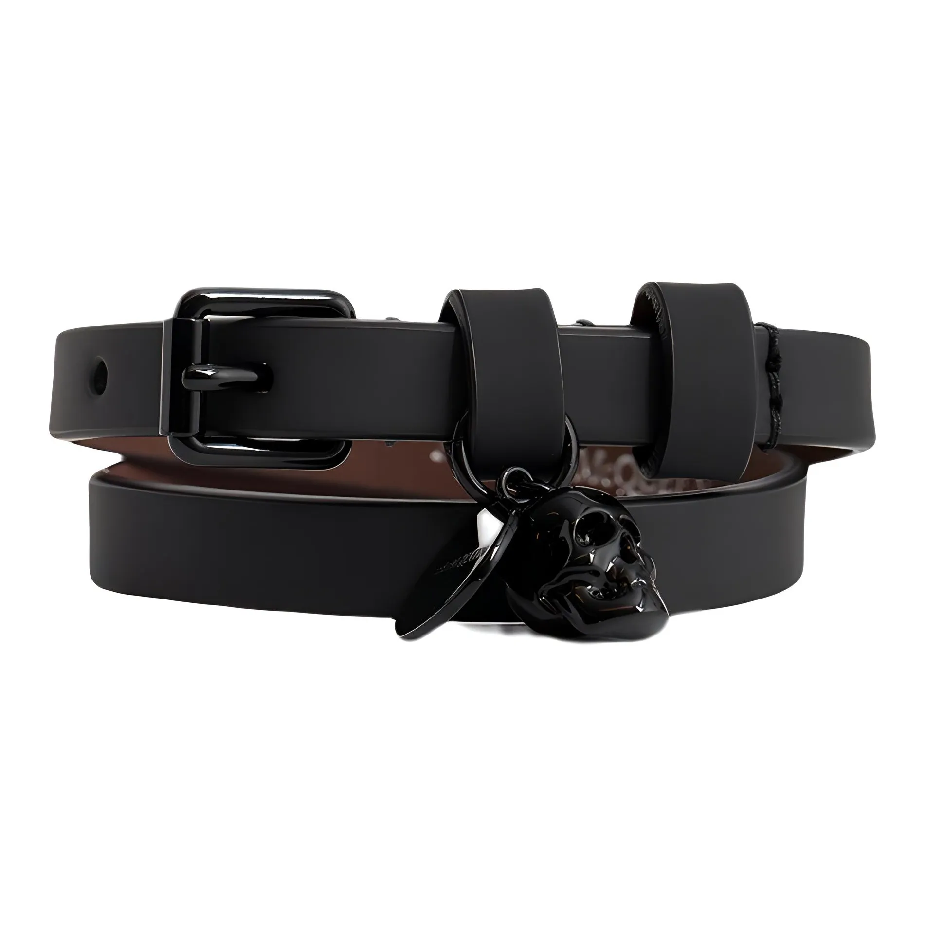 Alexander McQueen Skull Pendant Double Wrap Bracelet
