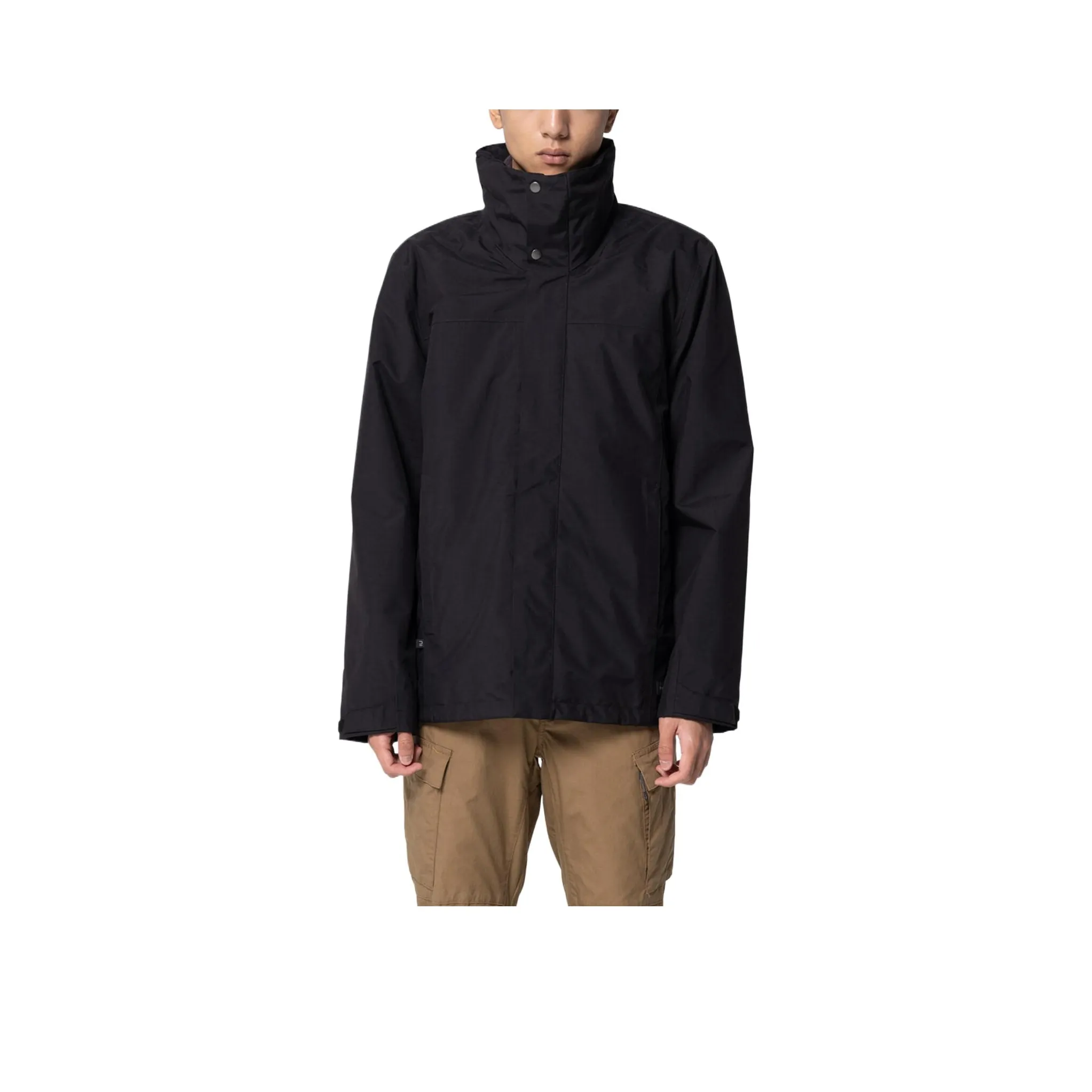 DECATHLON Поход Ледяной Скалолазание And Rock Climbing Водонепроницаемый и Теплый Куртка Мужской Черный