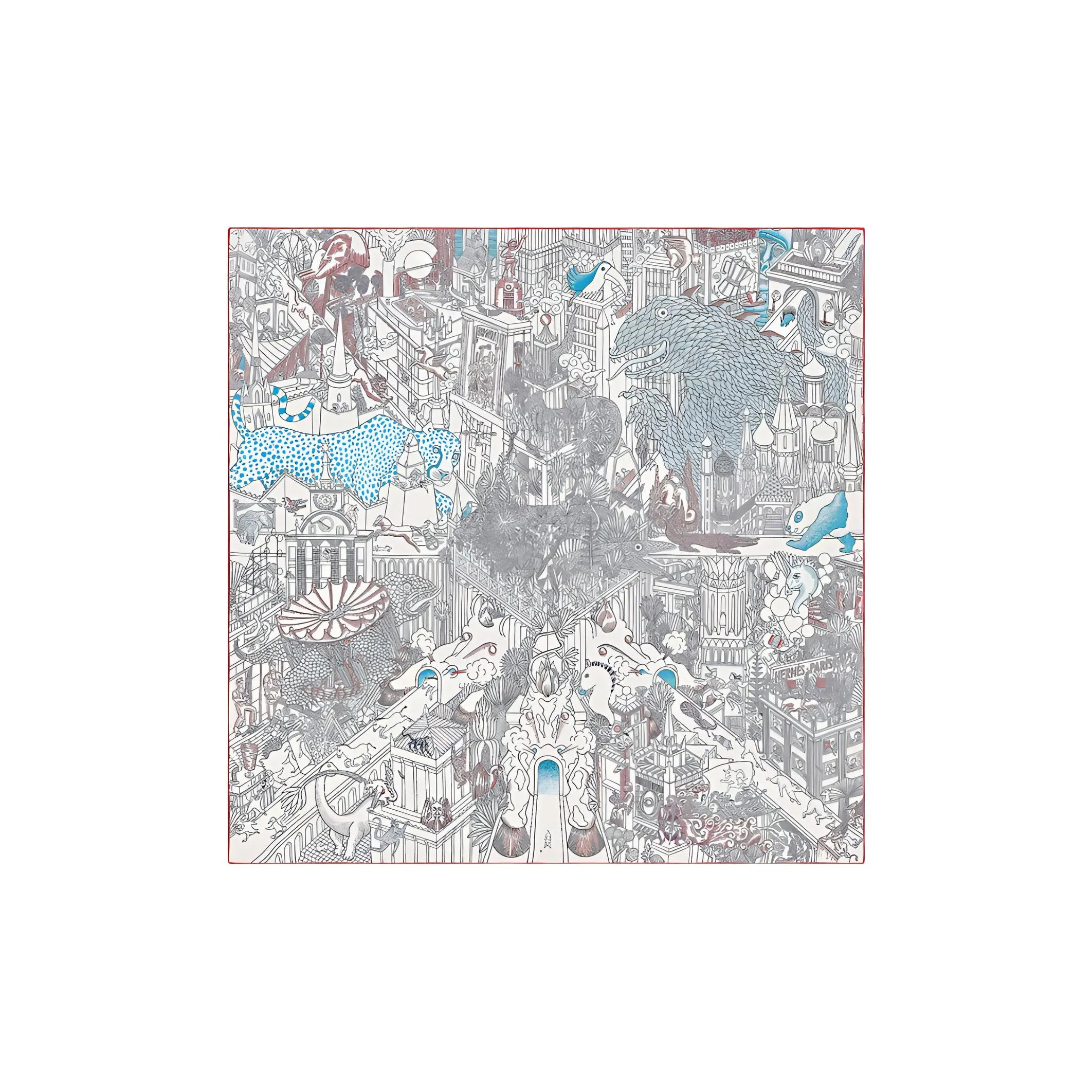 HERMES Silk Scarves Women's Multicolor
