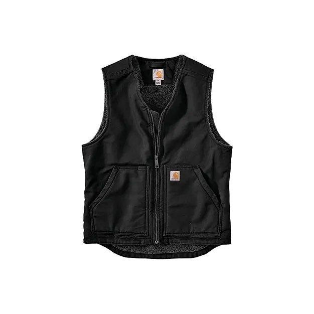 Carhartt 104394 WASHED DUCK SHERPA LINED VEST Vest RELAXED FIT Men's