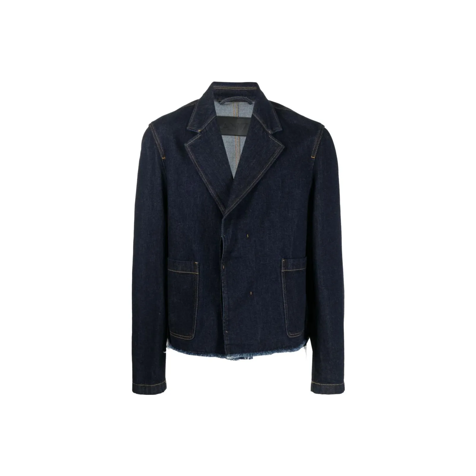 Lanvin Contrast Stitched Frayed Denim Jacket