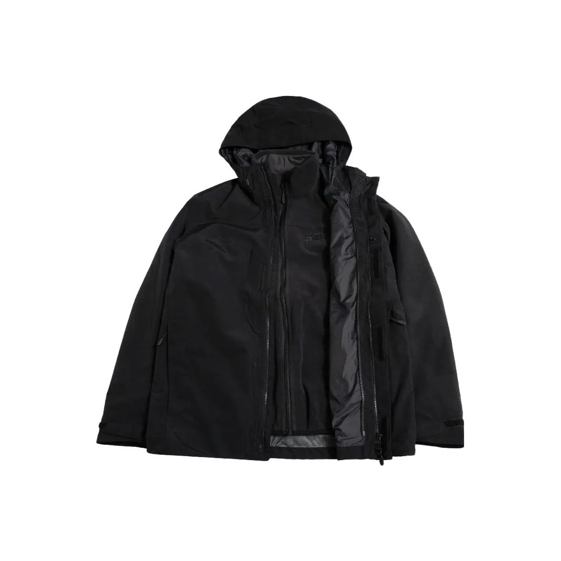 Jack Wolfskin Outdoor Hiking Waterproof, Windproof, And Breathable 3 in 1 Windbreaker Jacket Unisex