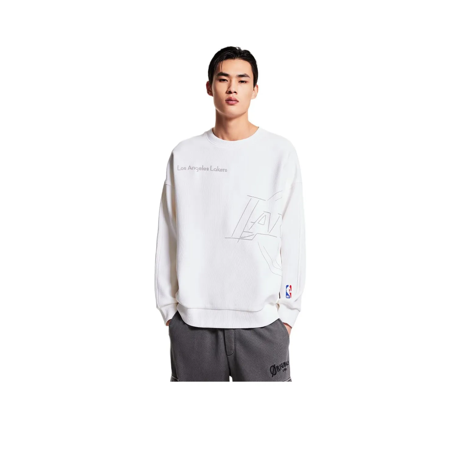 JACK JONES· X NBA Толстовка Мужская Натуральный Белый