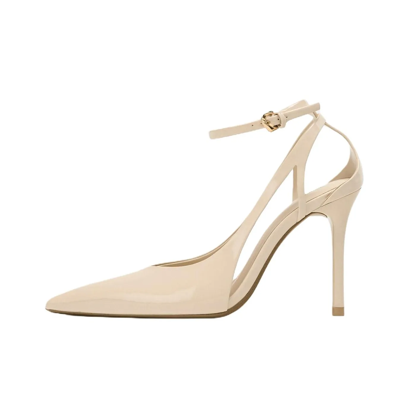 ZARA Узкий каблук Высокие каблуки 10 см Женские Белые