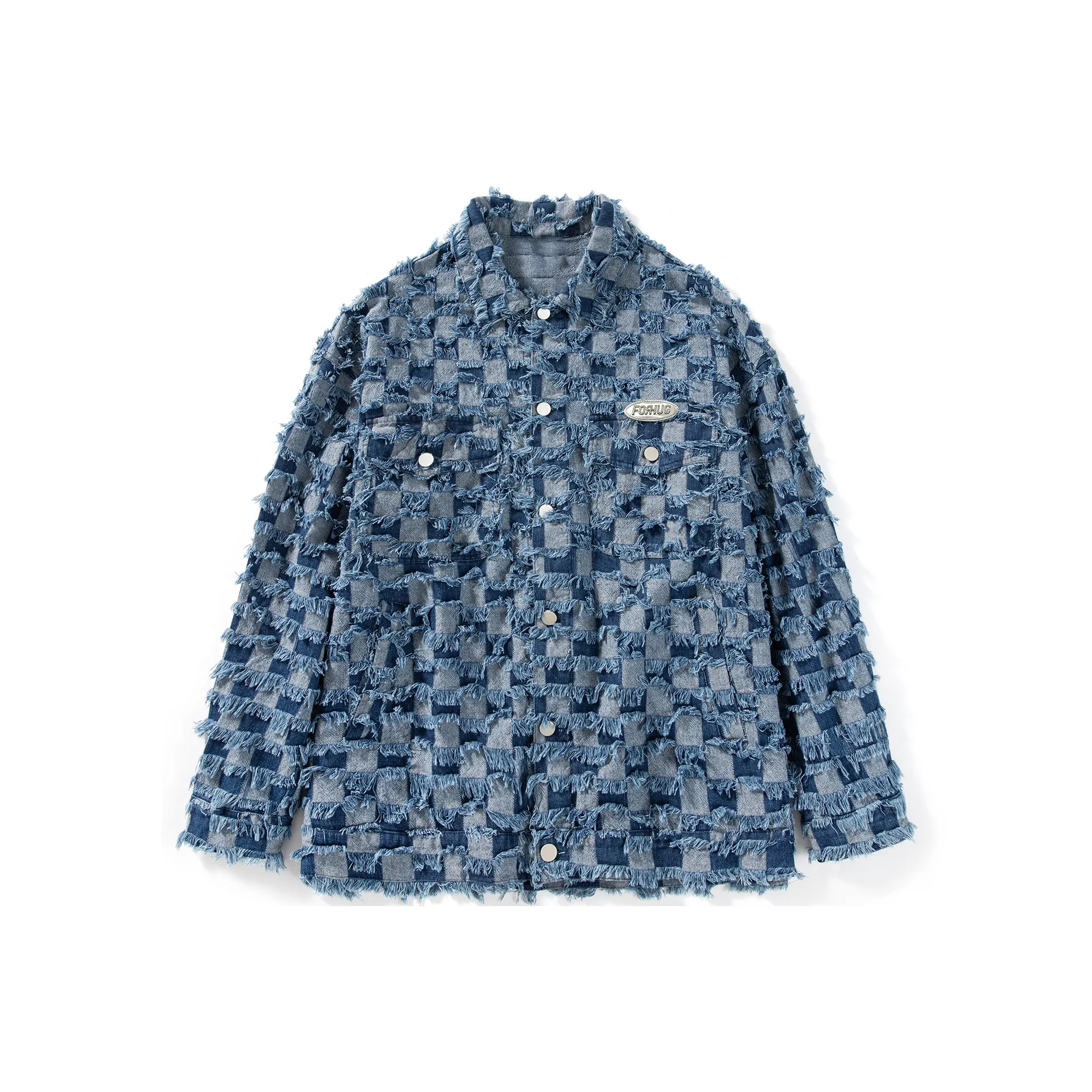 FORHUG Denim Jacket Unisex Blue