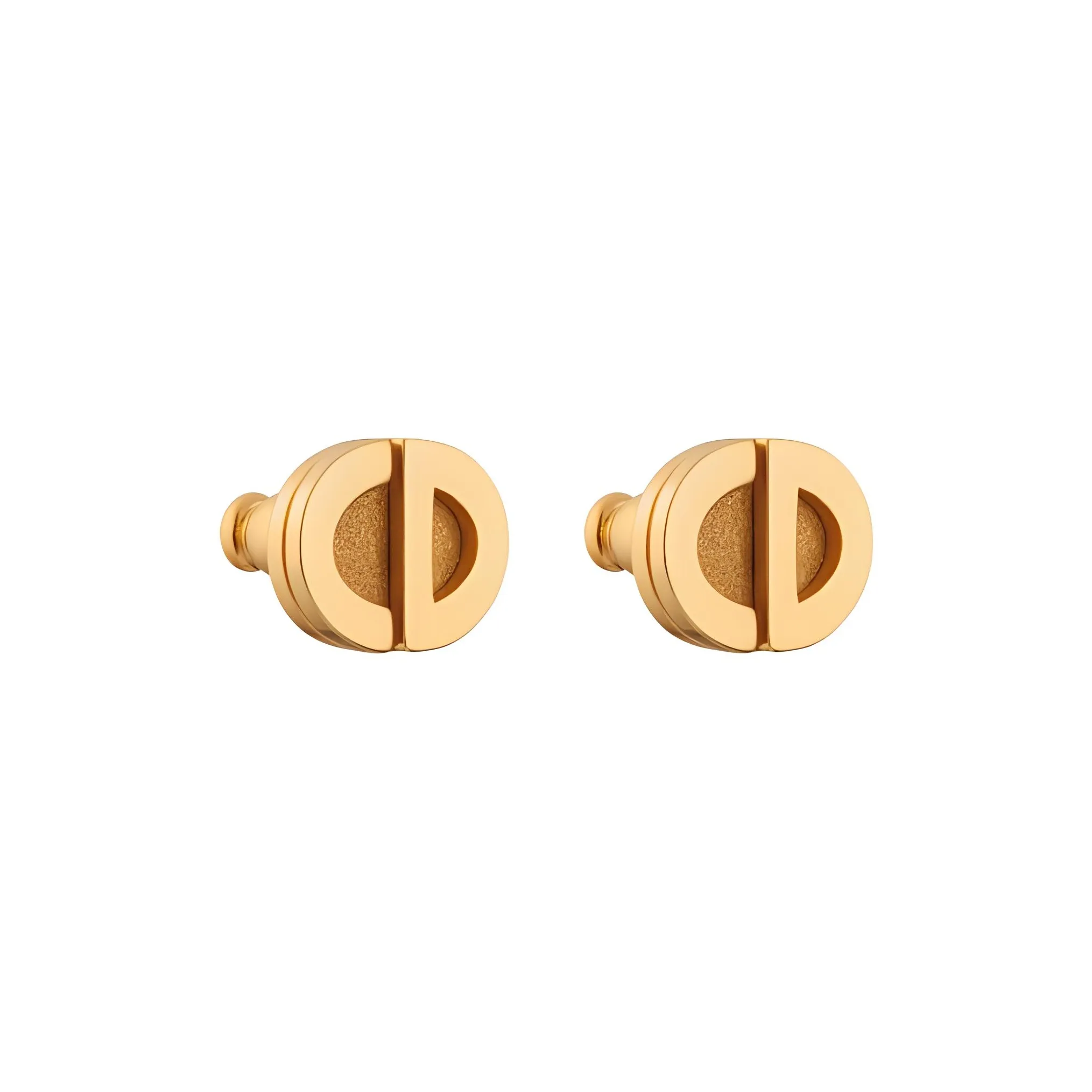 DIOR Metal Stud Earrings Women's Gold