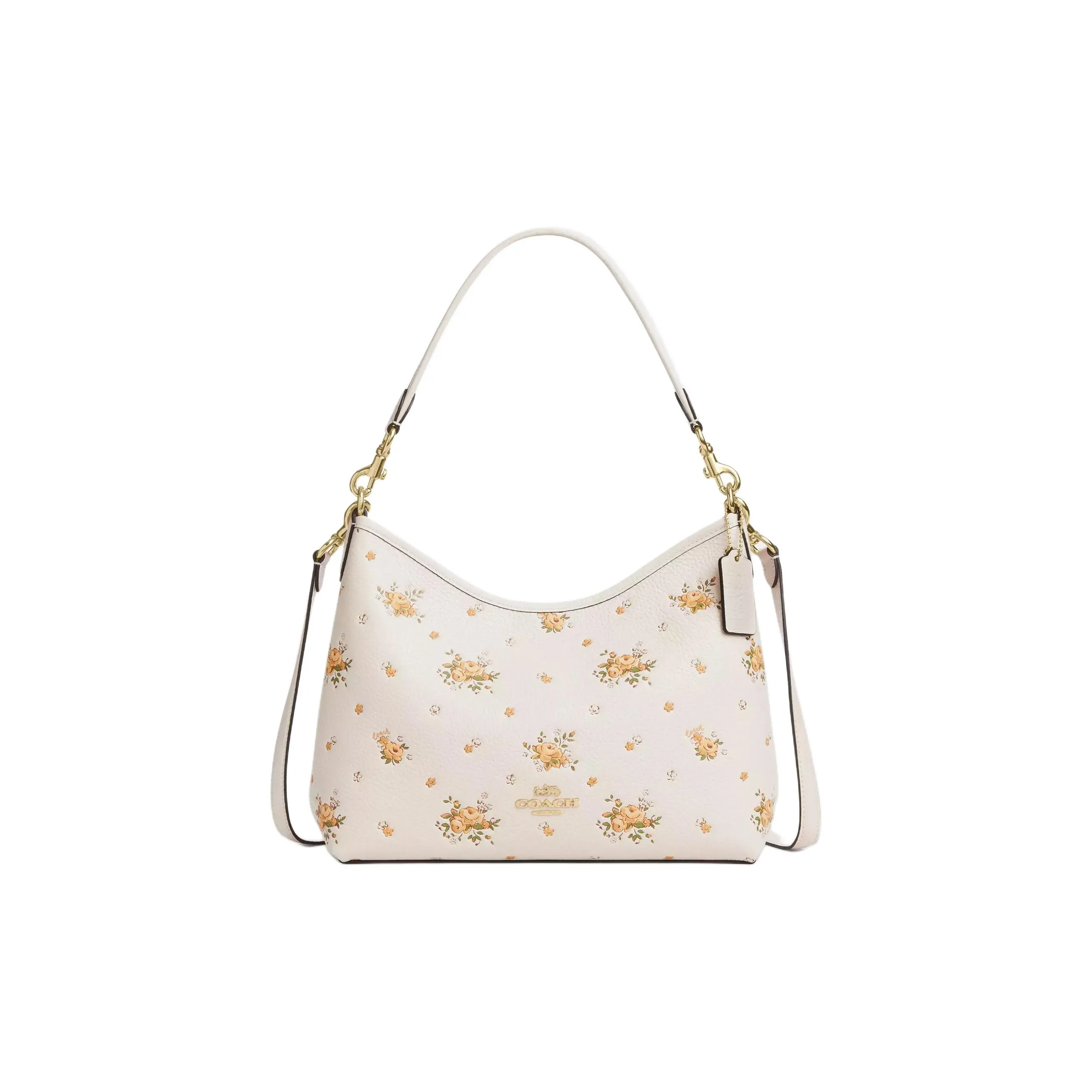 COACH Лорел Галька Кожа Сумка на плечо Большая Женская Белая