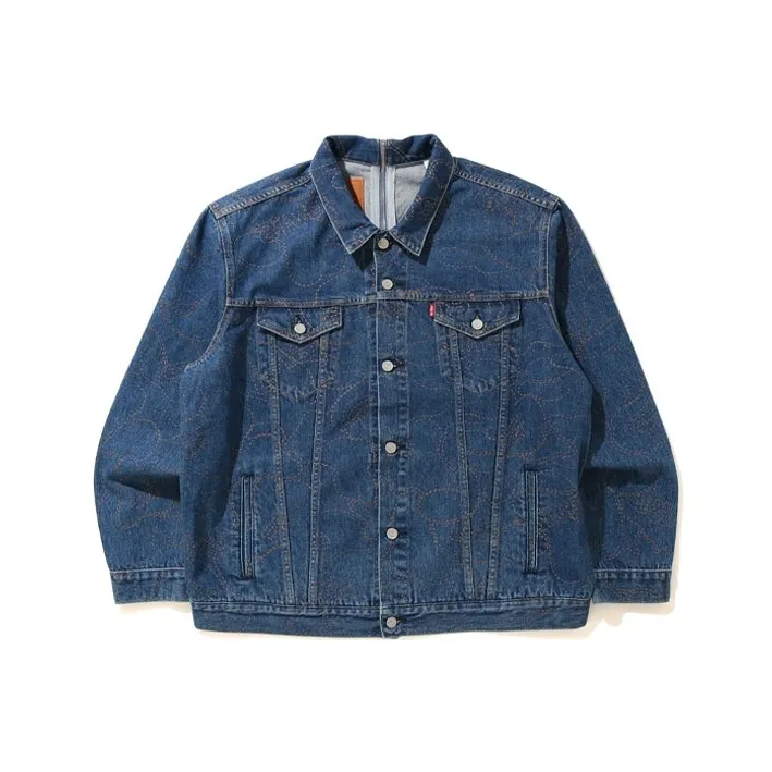 A BATHING APE X Levi's Camo Trucker Jacket Japan Exclusive