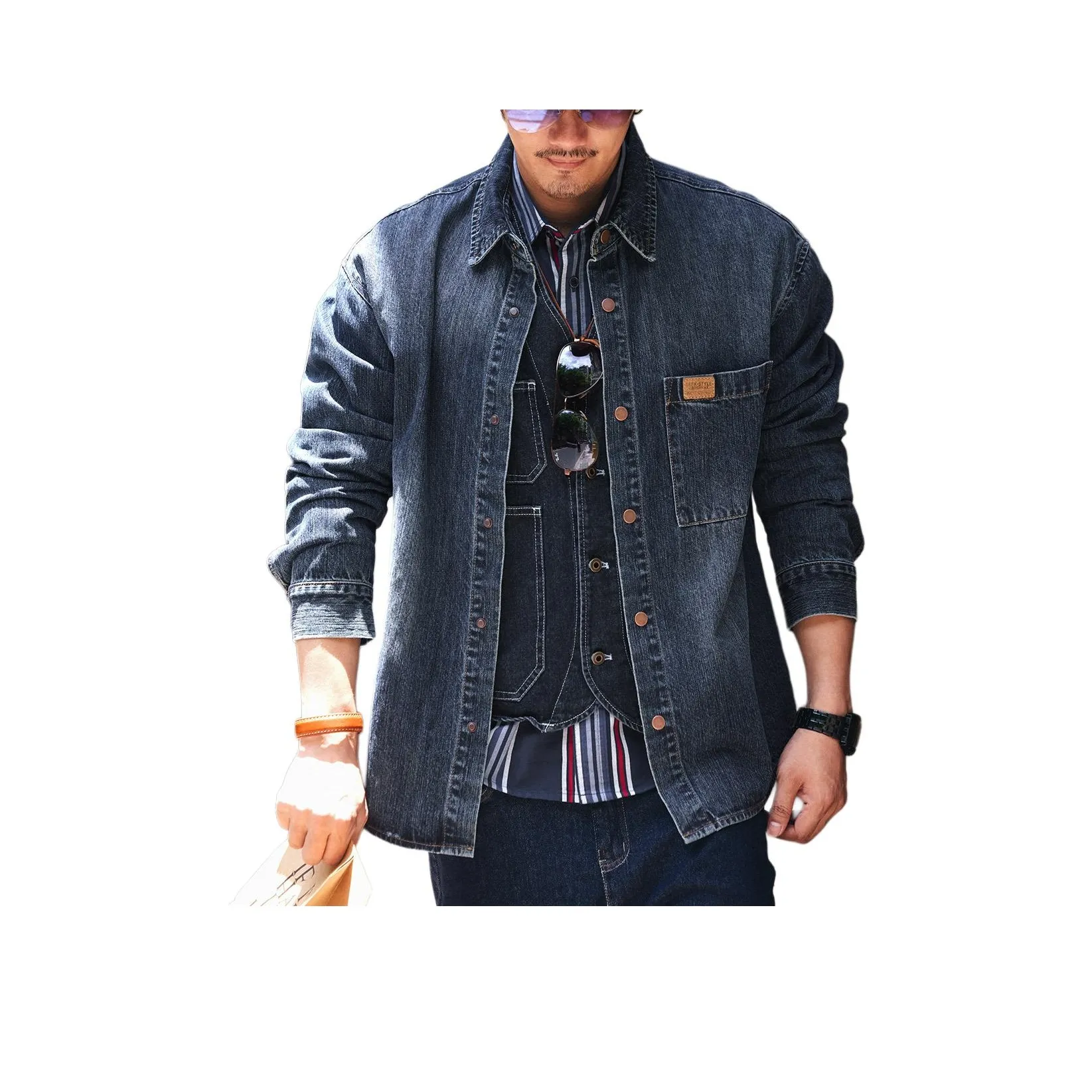 GELANLU Синий Унисекс Рубашки