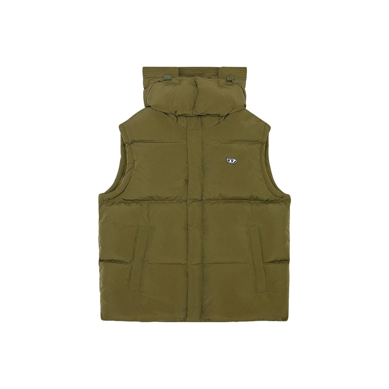 DIESEL Оливково-зеленый Мужские жилеты