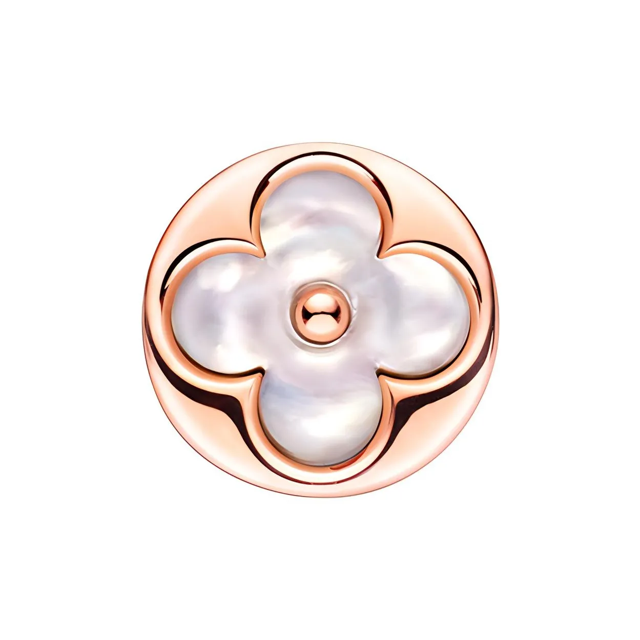 Lv Color Blossom Bb Sun Ear Stud Pink Gold And White Mother of Pearl   Per Unit