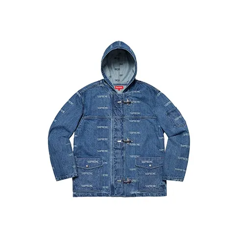 Supreme Logo Denim Turnout Jacket