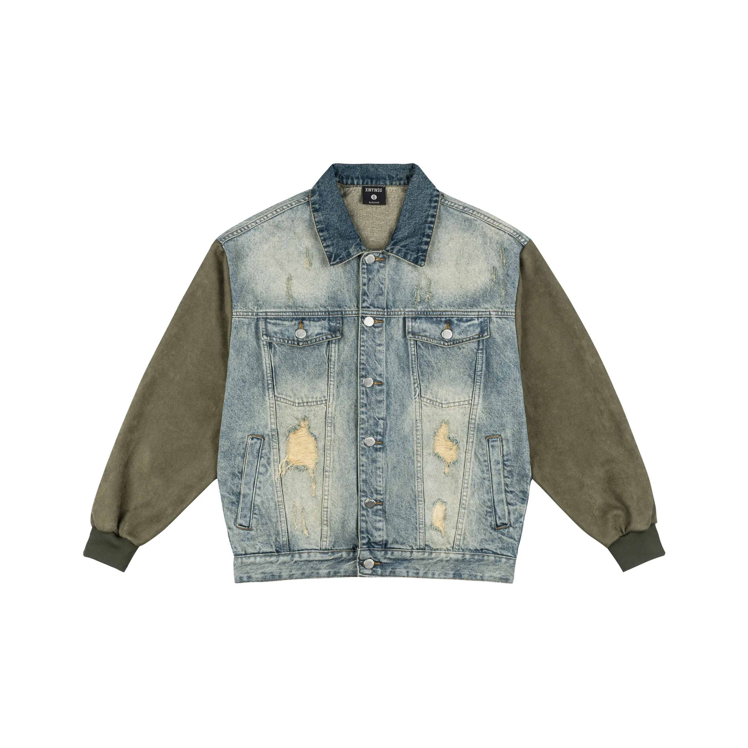 XINYINSU Denim Jacket Unisex Blue