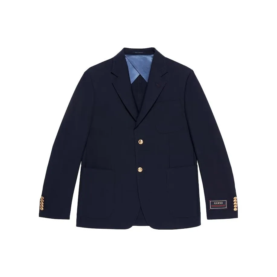 GUCCI Business Suits Coats Men's Blue