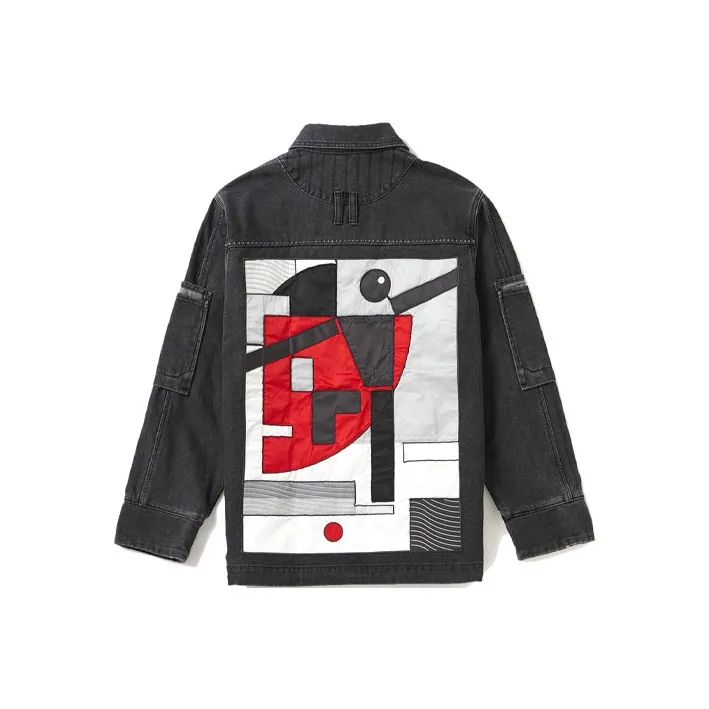 LINING Джинсовый серый Мужской Джинсовые куртки