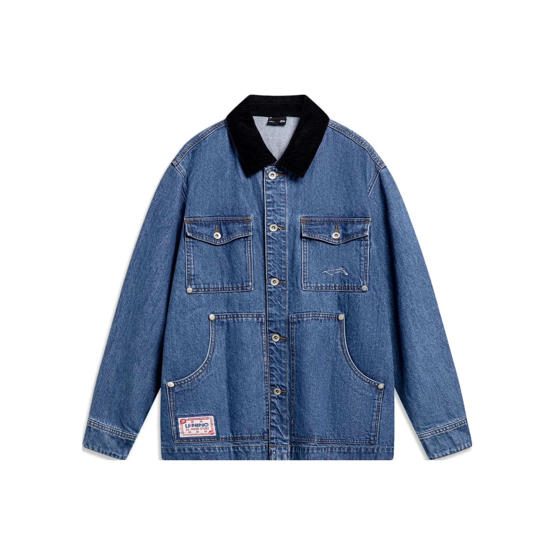 LINING Скейтборд Denim Куртка Мужская Средняя Темно-Синяя Denim