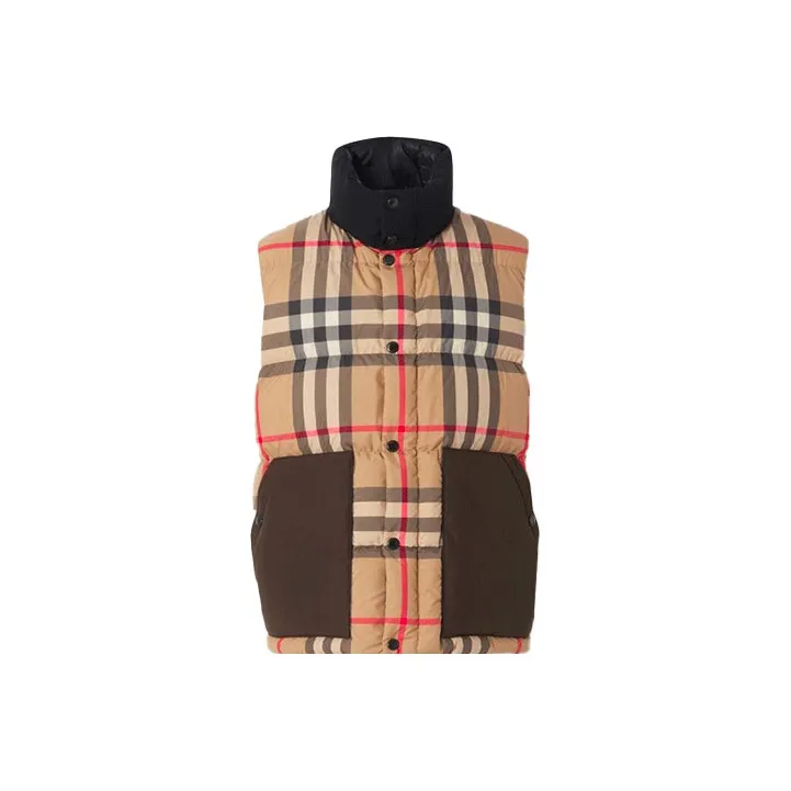 Burberry Check Print Padded Down Vest