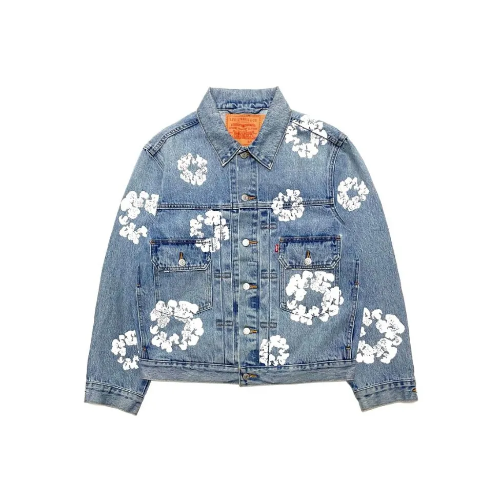 Denim Tears Co-brand Синий Мужской Джинсовые куртки