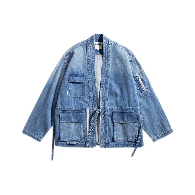 Prth Promethean Denim Jackets Unisex Light Blue
