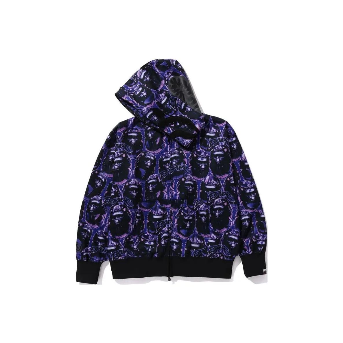 A BATHING APE Head Graffiti Shark Full Zip Hoodie