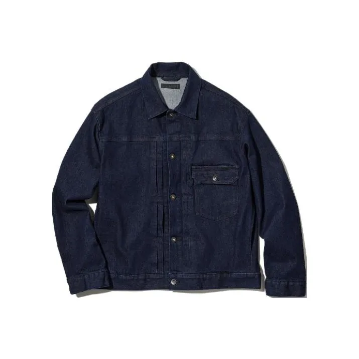 UNIQLO SS22 Denim Jacket Unisex Dark Blue UNIQLO SS22 Деним Куртка Унисекс Темно-Синий