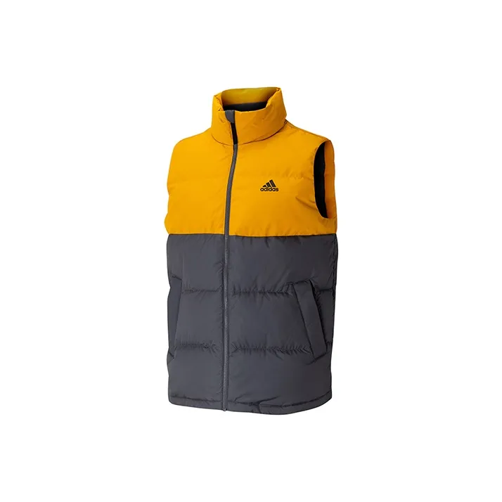 Adidas Пуховик Мужской Желтый Черный Многоцветный