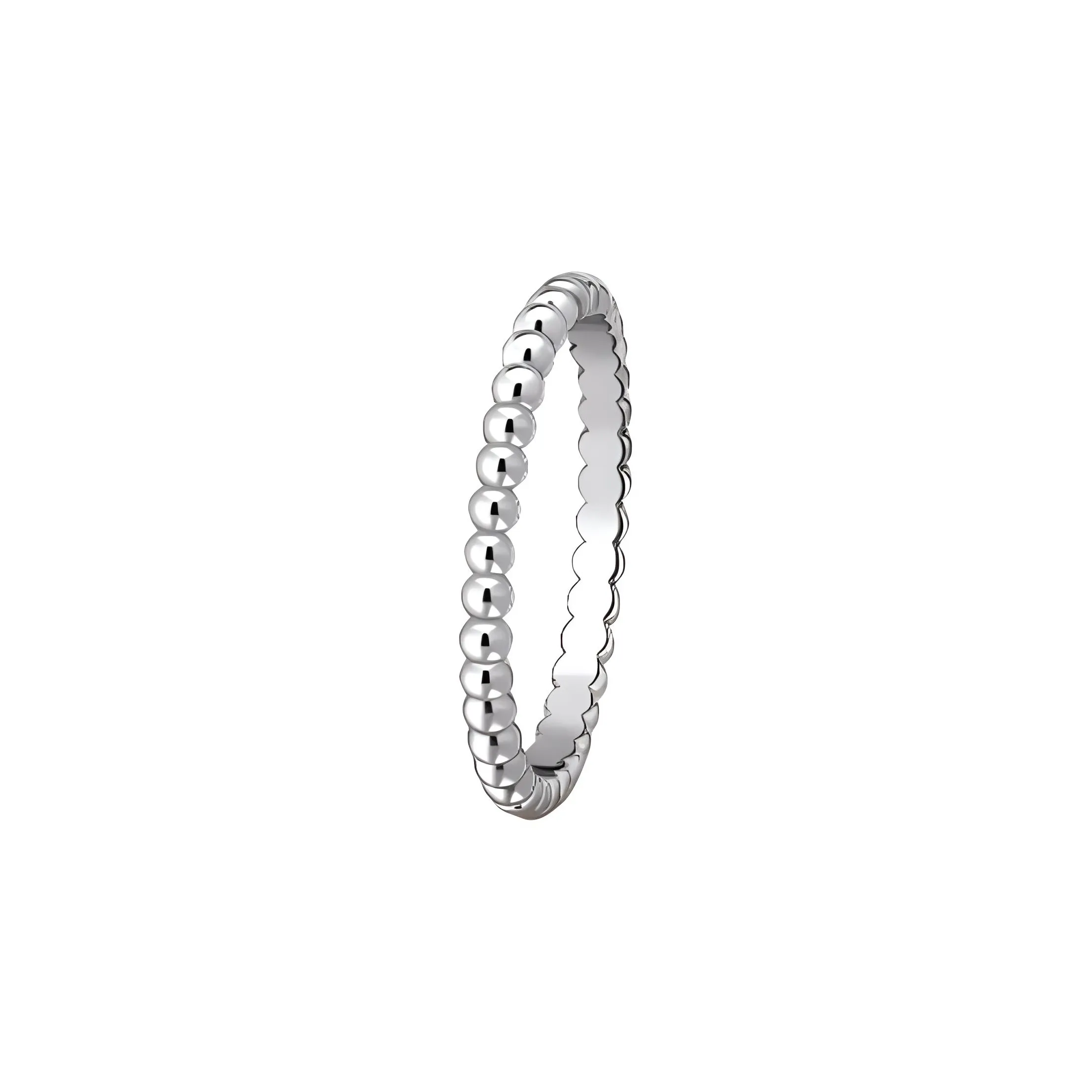 Van Cleef & Arpels Rhodium Plated 18K White Gold Rings Women's Silver