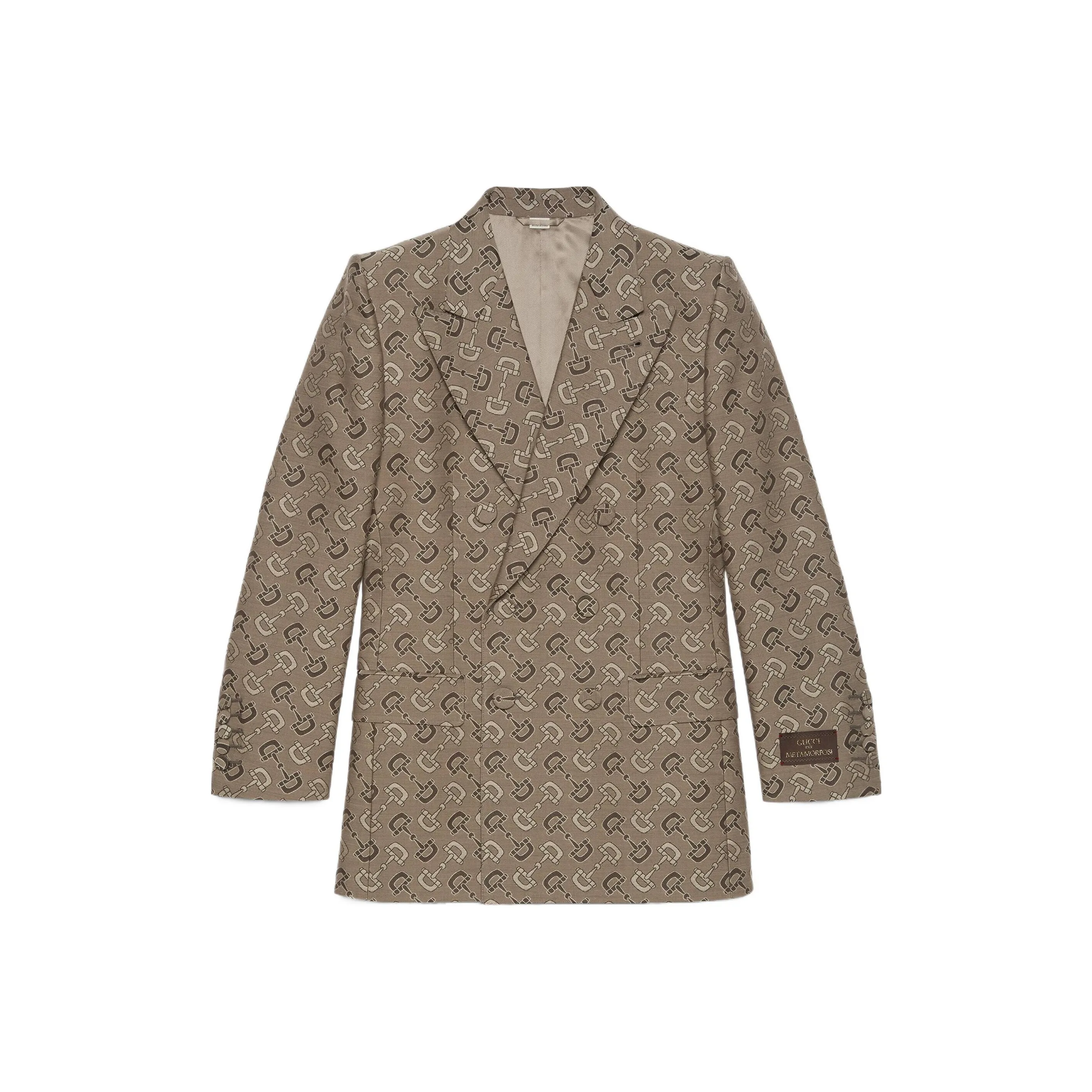 GUCCI Gg Pattern Double Breasted Jacket