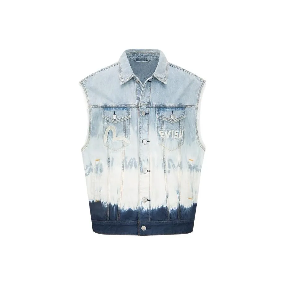 EVISU Vests Men's Denim Blue