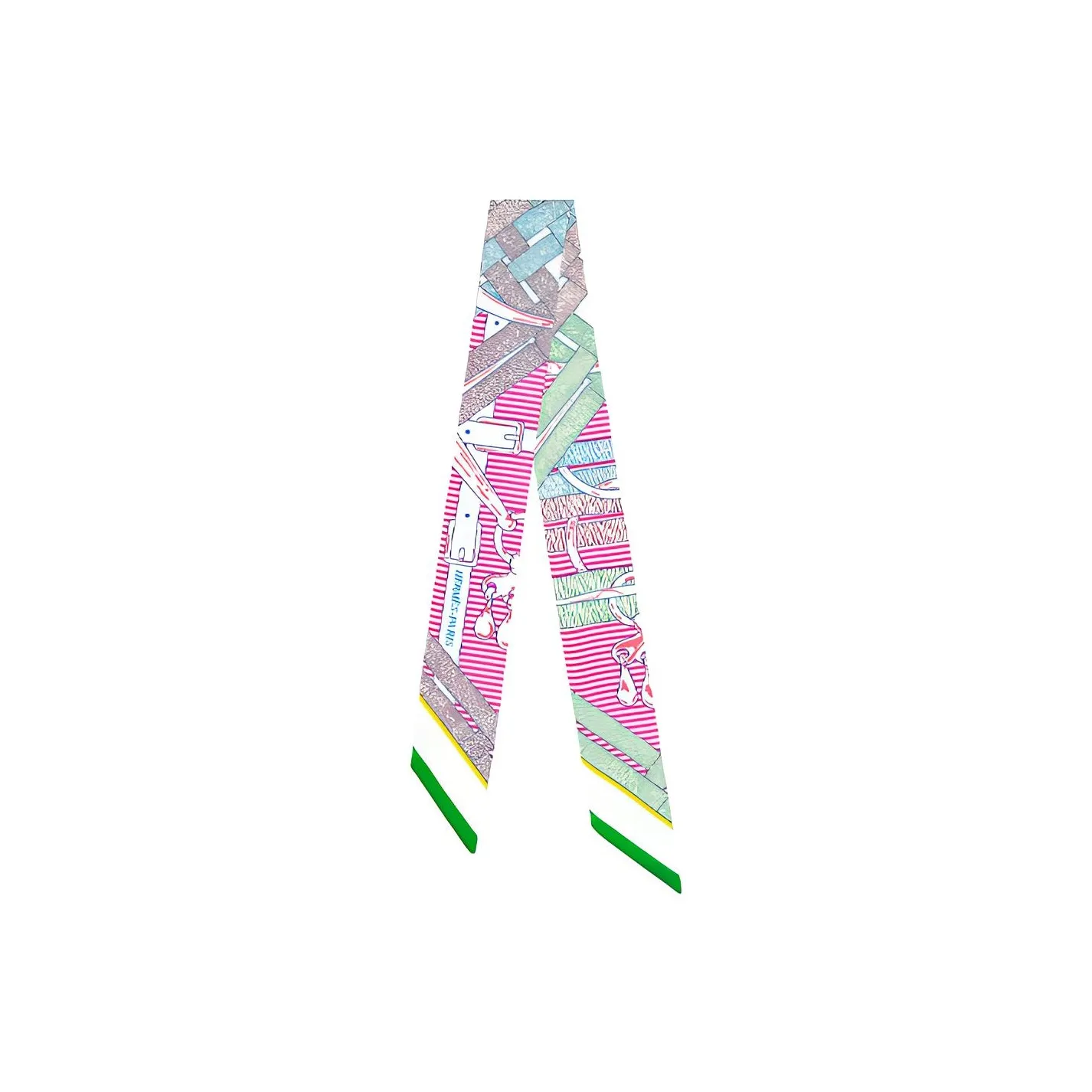 HERMES Шелковые шарфы Женские Зеленый Розовый