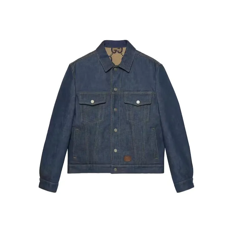 GUCCI Denim Jacket Men's Multicolor