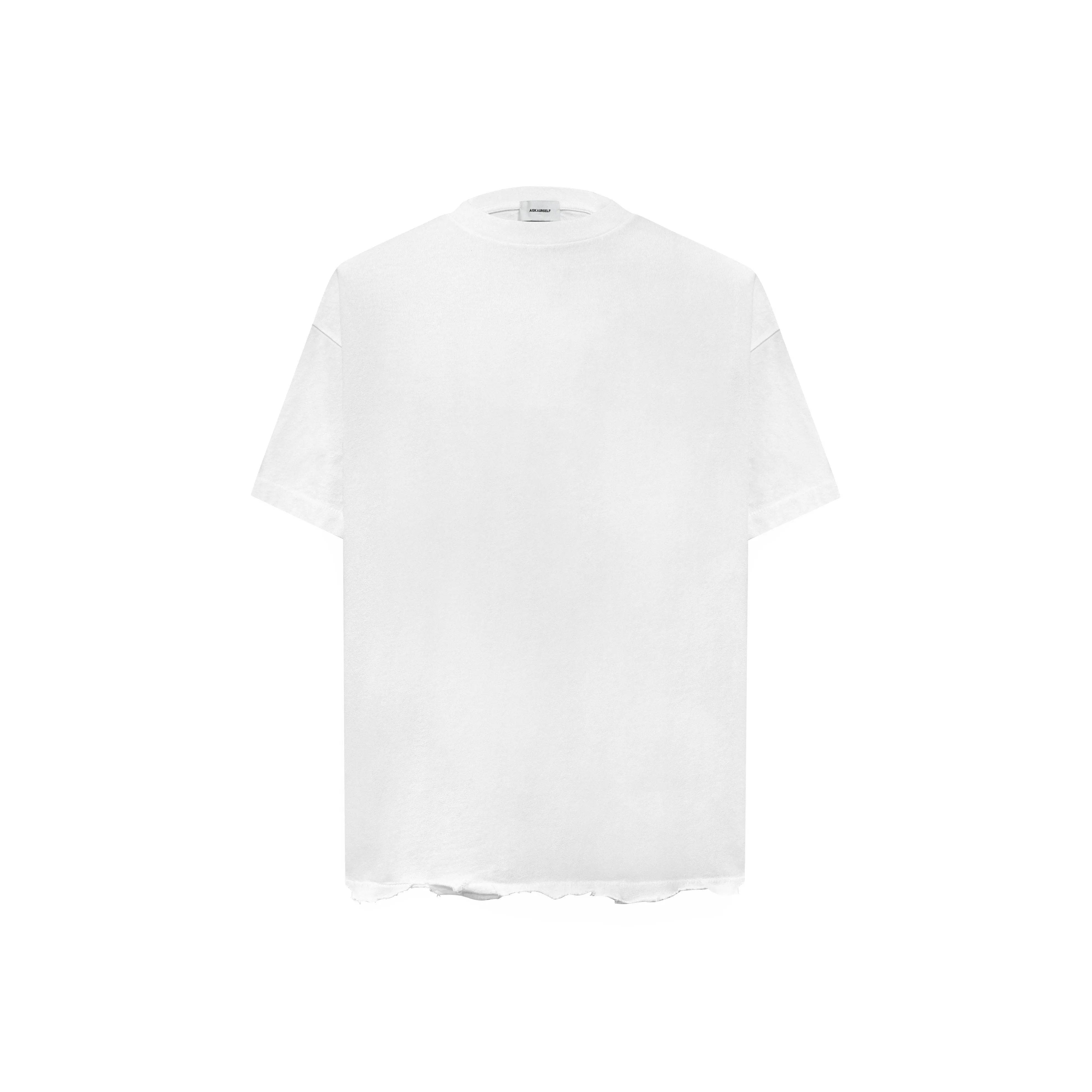 Askyurself Короткий рукав T-рубашки унисекс состаренный белый