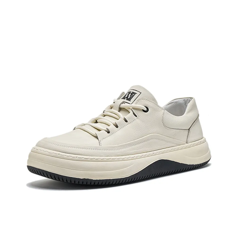 SENJIALUO Скейтборд Кроссовки Низкие Белые Мужские