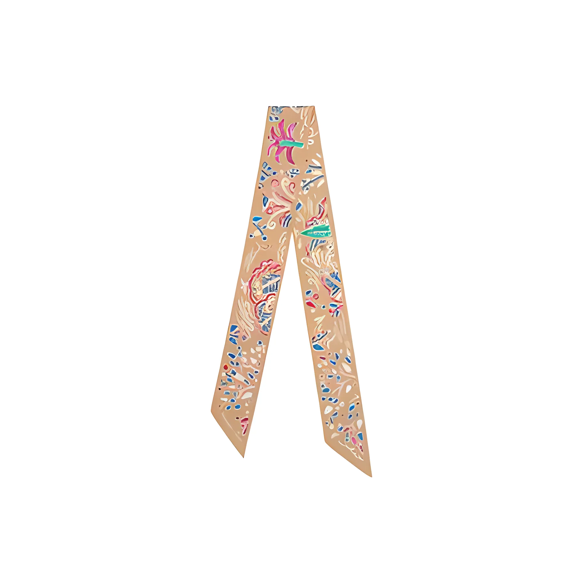 HERMES Маленькие шелковые шарфы унисекс разноцветные