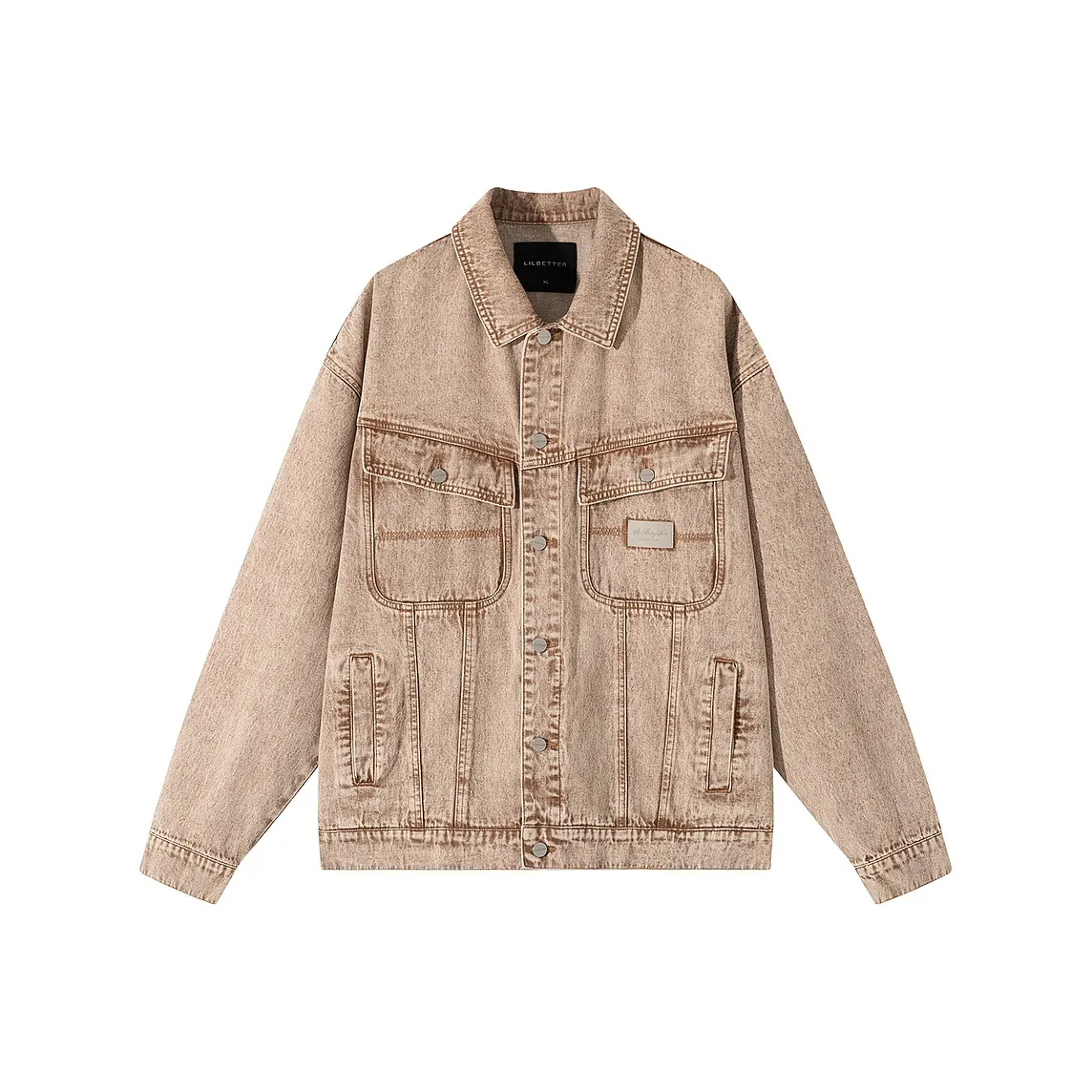 Lilbetter Denim Jackets Unisex Brown