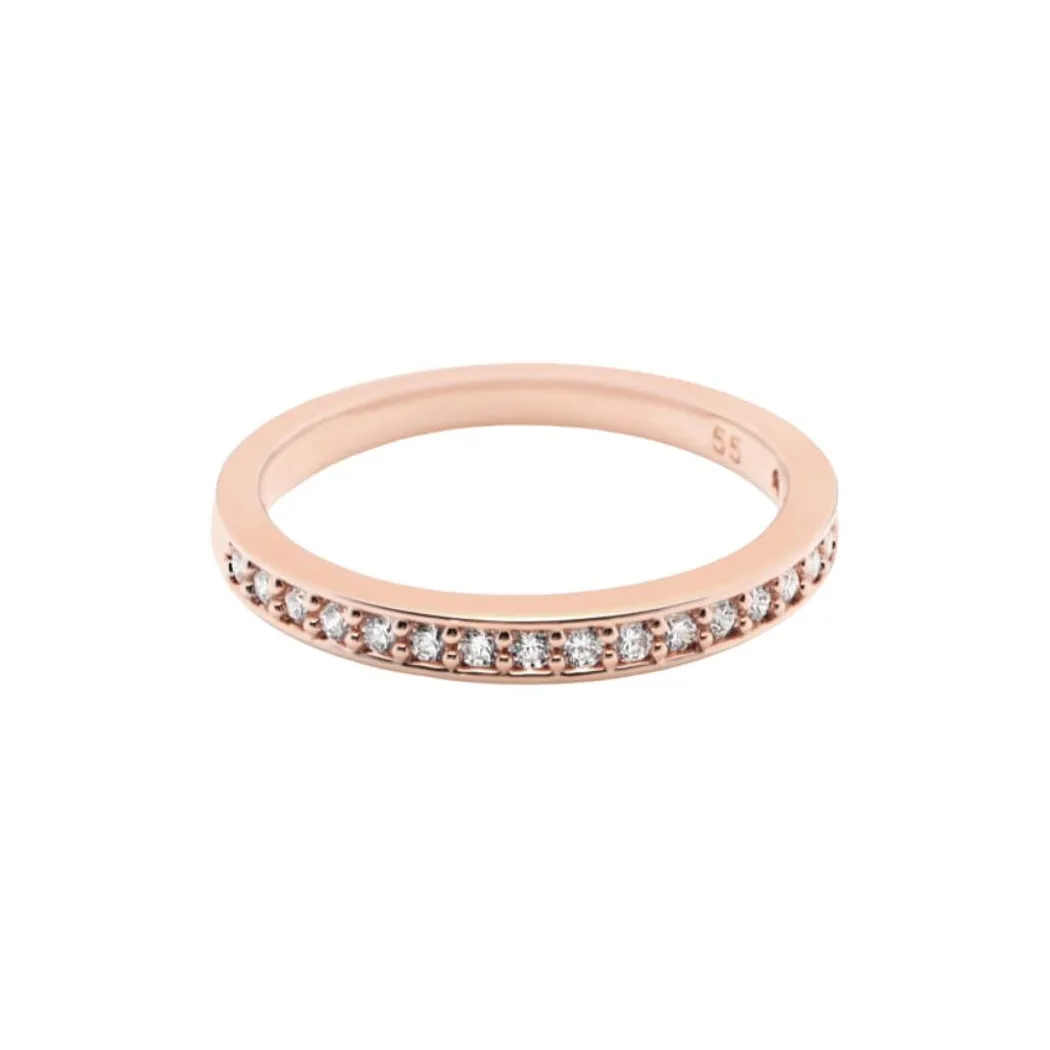 Swarovski Rose Gold Plated, Cubic Zirconia, Crystal Rings Unisex Gold