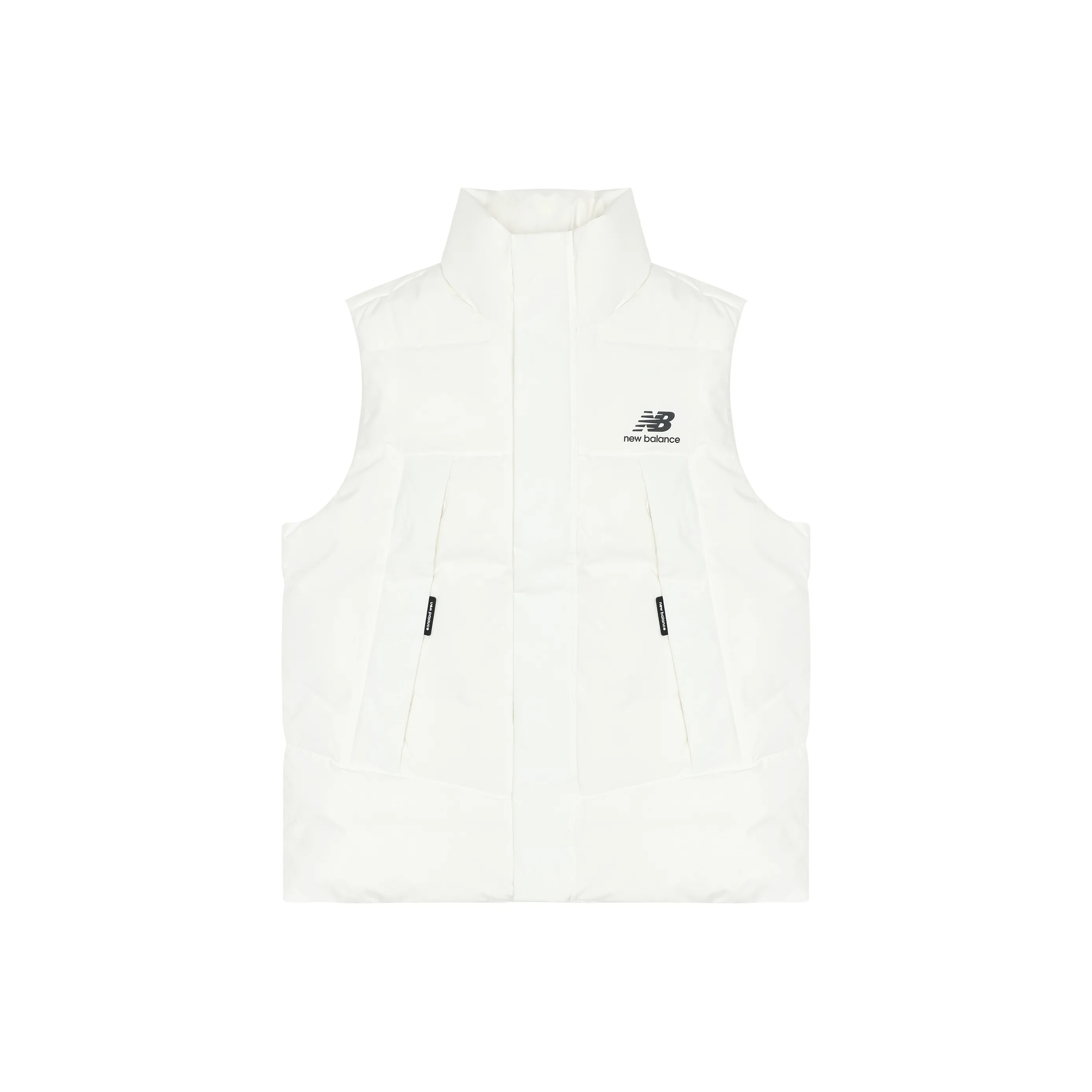 New Balance Pocket Puffer Down Vest Men's White