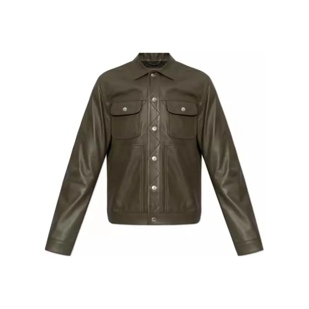 Dsquared2 Leather Boxy Jean Jacket