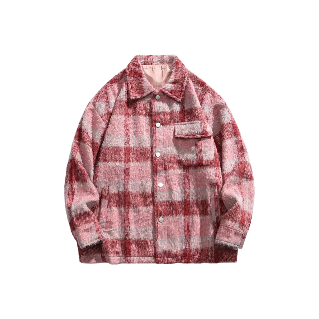 PEIMENG Jackets Unisex Coral Pink