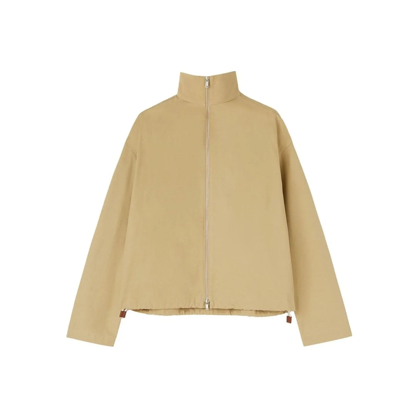 JIL SANDER Zip up Cotton Bomber Jacket