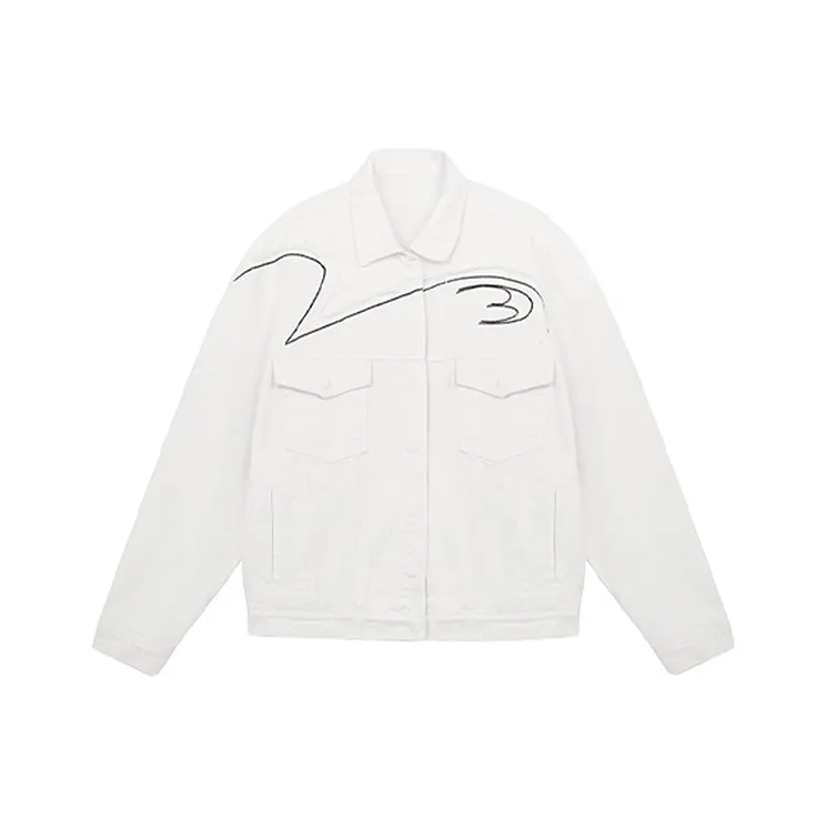 FREO3N Denim Jackets Unisex White