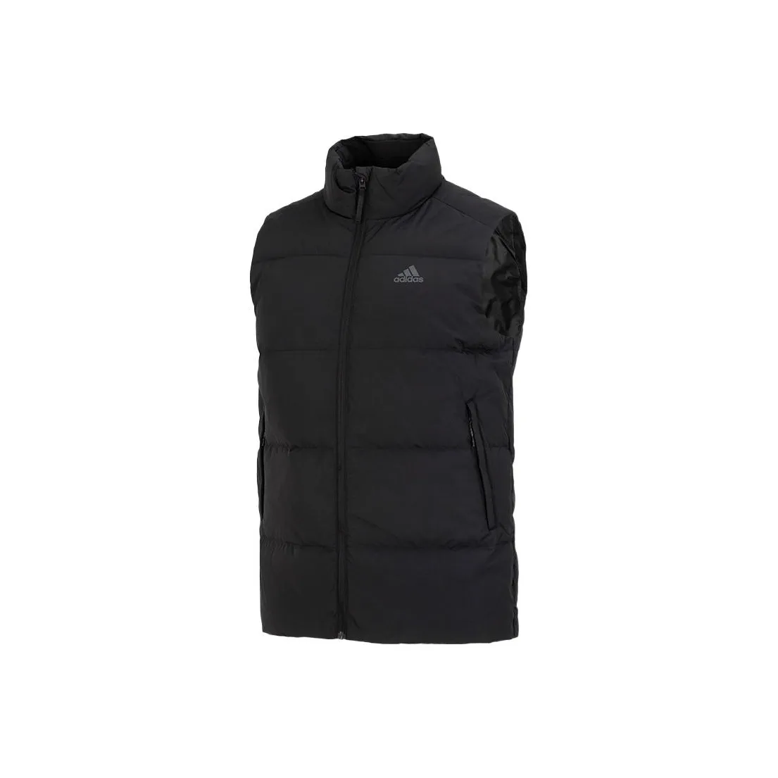 adidas Logo Print Down Vest Black