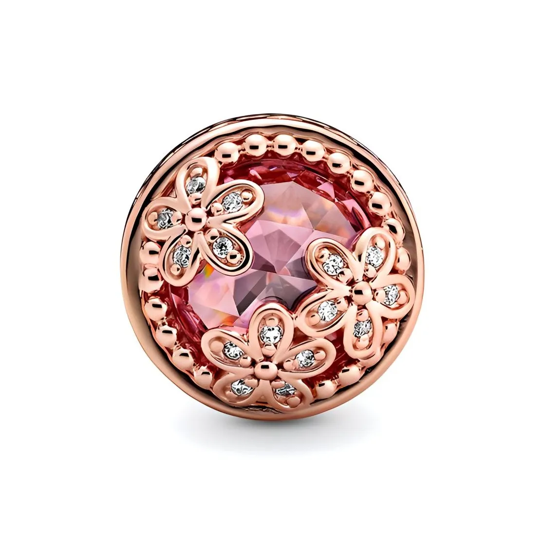 Pandora Кубический цирконий Ювелирные аксессуары Розово-золотой Женские
