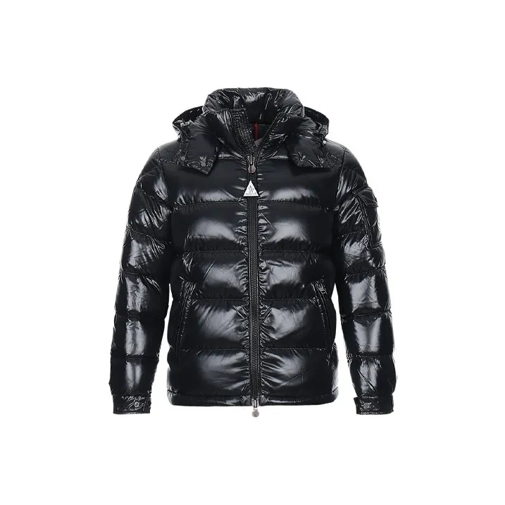 Moncler Maya Hooded Puffer Shiny Jacket
